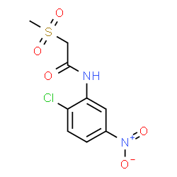 ChemSpider 2D Image | N-(2-Chloro-5-nitrophenyl)-2-(methylsulfonyl)acetamide | C9H9ClN2O5S