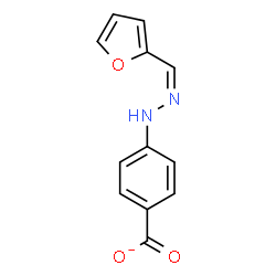 ChemSpider 2D Image | 4-[(2Z)-2-(2-Furylmethylene)hydrazino]benzoate | C12H9N2O3