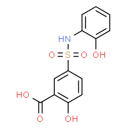 ChemSpider 2D Image | 2-Hydroxy-5-[(2-hydroxyphenyl)sulfamoyl]benzoic acid | C13H11NO6S