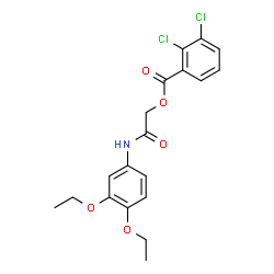 ChemSpider 2D Image | 2-[(3,4-Diethoxyphenyl)amino]-2-oxoethyl 2,3-dichlorobenzoate | C19H19Cl2NO5