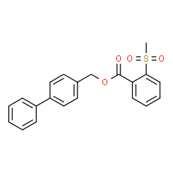 ChemSpider 2D Image | 4-Biphenylylmethyl 2-(methylsulfonyl)benzoate | C21H18O4S
