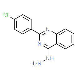 ChemSpider 2D Image | 2-(4-Chlorophenyl)-4-hydrazinoquinazoline | C14H11ClN4