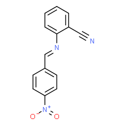 ChemSpider 2D Image | 2-[(4-Nitro-benzylidene)-amino]-benzonitrile | C14H9N3O2