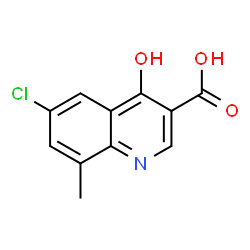 ChemSpider 2D Image | 6-Chloro-4-hydroxy-8-methyl-3-quinolinecarboxylic acid | C11H8ClNO3