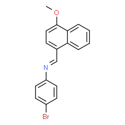 ChemSpider 2D Image | (E)-N-(4-Bromophenyl)-1-(4-methoxy-1-naphthyl)methanimine | C18H14BrNO
