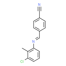 ChemSpider 2D Image | 4-[(3-Chloro-2-methyl-phenylimino)-methyl]-benzonitrile | C15H11ClN2