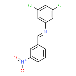 ChemSpider 2D Image | 3,5-Dichloro-N-[(E)-(3-nitrophenyl)methylene]aniline | C13H8Cl2N2O2