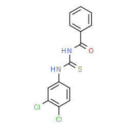 ChemSpider 2D Image | N-[(3,4-Dichlorophenyl)carbamothioyl]benzamide | C14H10Cl2N2OS