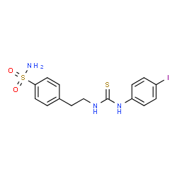 ChemSpider 2D Image | 4-(2-{[(4-Iodophenyl)carbamothioyl]amino}ethyl)benzenesulfonamide | C15H16IN3O2S2