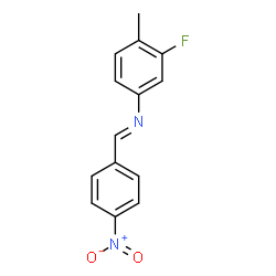 ChemSpider 2D Image | 3-Fluoro-4-methyl-N-[(E)-(4-nitrophenyl)methylene]aniline | C14H11FN2O2