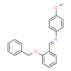 ChemSpider 2D Image | N-{(E)-[2-(Benzyloxy)phenyl]methylene}-4-methoxyaniline | C21H19NO2