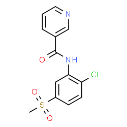 ChemSpider 2D Image | N-[2-Chloro-5-(methylsulfonyl)phenyl]nicotinamide | C13H11ClN2O3S