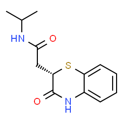 ChemSpider 2D Image | N-Isopropyl-2-[(2S)-3-oxo-3,4-dihydro-2H-1,4-benzothiazin-2-yl]acetamide | C13H16N2O2S