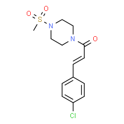ChemSpider 2D Image | (2E)-3-(4-Chlorophenyl)-1-[4-(methylsulfonyl)-1-piperazinyl]-2-propen-1-one | C14H17ClN2O3S