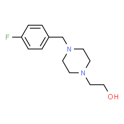 ChemSpider 2D Image | 2-[4-(4-fluorobenzyl)piperazino]ethan-1-ol | C13H19FN2O