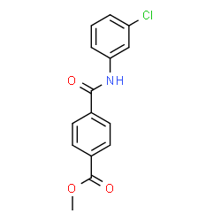 ChemSpider 2D Image | Methyl 4-[(3-chlorophenyl)carbamoyl]benzoate | C15H12ClNO3