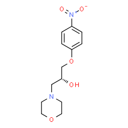 ChemSpider 2D Image | (2R)-1-(4-Morpholinyl)-3-(4-nitrophenoxy)-2-propanol | C13H18N2O5