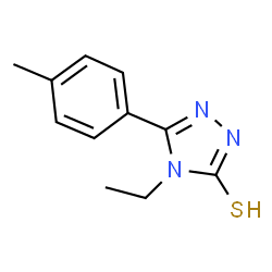 ChemSpider 2D Image | 4-Ethyl-5-p-tolyl-4H-1,2,4-triazole-3-thiol | C11H13N3S