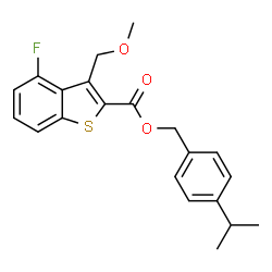 ChemSpider 2D Image | 4-Isopropylbenzyl 4-fluoro-3-(methoxymethyl)-1-benzothiophene-2-carboxylate | C21H21FO3S