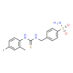 ChemSpider 2D Image | 4-({[(4-Iodo-2-methylphenyl)carbamothioyl]amino}methyl)benzenesulfonamide | C15H16IN3O2S2