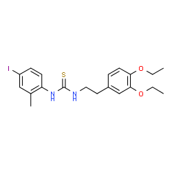 ChemSpider 2D Image | 1-[2-(3,4-Diethoxyphenyl)ethyl]-3-(4-iodo-2-methylphenyl)thiourea | C20H25IN2O2S