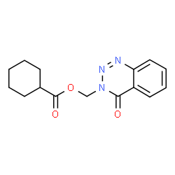 ChemSpider 2D Image | (4-Oxo-1,2,3-benzotriazin-3(4H)-yl)methyl cyclohexanecarboxylate | C15H17N3O3