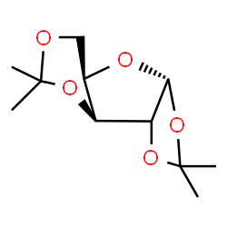 ChemSpider 2D Image | (3bS,7aR,8aR)-2,2,5,5-Tetramethyltetrahydro-3bH-[1,3]dioxolo[4,5]furo[3,2-d][1,3]dioxine (non-preferred name) | C11H18O5