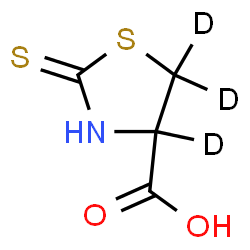 ChemSpider 2D Image | 2-Thioxo(4,5,5-~2~H_3_)-1,3-thiazolidine-4-carboxylic acid | C4H2D3NO2S2