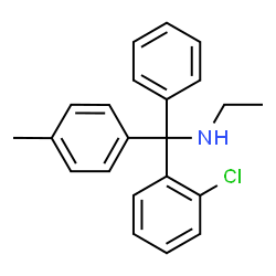 ChemSpider 2D Image | N-[(2-Chlorophenyl)(4-methylphenyl)phenylmethyl]ethanamine | C22H22ClN