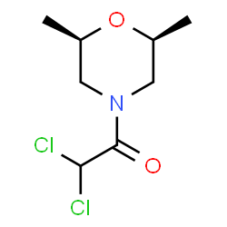 ChemSpider 2D Image | 2,2-Dichloro-1-[(2R,6S)-2,6-dimethyl-4-morpholinyl]ethanone | C8H13Cl2NO2