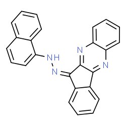 ChemSpider 2D Image | (11Z)-11-(1-Naphthylhydrazono)-11H-indeno[1,2-b]quinoxaline | C25H16N4