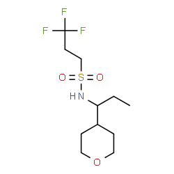 ChemSpider 2D Image | 3,3,3-Trifluoro-N-[1-(tetrahydro-2H-pyran-4-yl)propyl]-1-propanesulfonamide | C11H20F3NO3S