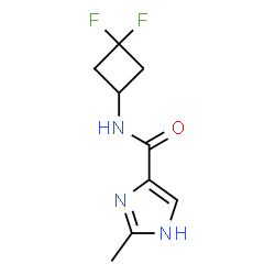 ChemSpider 2D Image | N-(3,3-Difluorocyclobutyl)-2-methyl-1H-imidazole-4-carboxamide | C9H11F2N3O