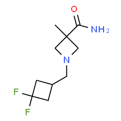 ChemSpider 2D Image | 1-[(3,3-Difluorocyclobutyl)methyl]-3-methyl-3-azetidinecarboxamide | C10H16F2N2O