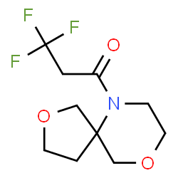 ChemSpider 2D Image | 1-(2,9-Dioxa-6-azaspiro[4.5]dec-6-yl)-3,3,3-trifluoro-1-propanone | C10H14F3NO3