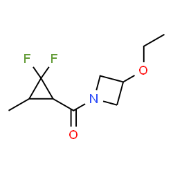 ChemSpider 2D Image | (2,2-Difluoro-3-methylcyclopropyl)(3-ethoxy-1-azetidinyl)methanone | C10H15F2NO2