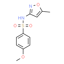 ChemSpider 2D Image | 4-Methoxy-N-(5-methyl-1,2-oxazol-3-yl)benzenesulfonamide | C11H12N2O4S