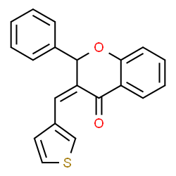 ChemSpider 2D Image | (3Z)-2-Phenyl-3-(3-thienylmethylene)-2,3-dihydro-4H-chromen-4-one | C20H14O2S