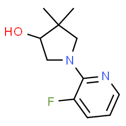 ChemSpider 2D Image | 1-(3-Fluoro-2-pyridinyl)-4,4-dimethyl-3-pyrrolidinol | C11H15FN2O