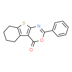 ChemSpider 2D Image | 2-Phenyl-5,6,7,8-tetrahydro-3-oxa-9-thia-1-aza-fluoren-4-one | C16H13NO2S