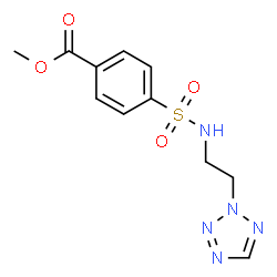 ChemSpider 2D Image | Methyl 4-{[2-(2H-tetrazol-2-yl)ethyl]sulfamoyl}benzoate | C11H13N5O4S