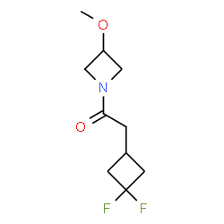 ChemSpider 2D Image | 2-(3,3-Difluorocyclobutyl)-1-(3-methoxy-1-azetidinyl)ethanone | C10H15F2NO2