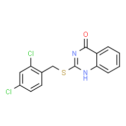 ChemSpider 2D Image | 2-[(2,4-dichlorobenzyl)thio]quinazolin-4(3H)-one | C15H10Cl2N2OS