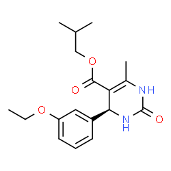 ChemSpider 2D Image | Isobutyl (4S)-4-(3-ethoxyphenyl)-6-methyl-2-oxo-1,2,3,4-tetrahydro-5-pyrimidinecarboxylate | C18H24N2O4