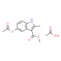 ChemSpider 2D Image | Methyl 5-acetoxy-2-methyl-1H-indole-3-carboxylate acetate (1:1) | C15H17NO6