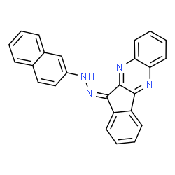 ChemSpider 2D Image | (11Z)-11-(2-Naphthylhydrazono)-11H-indeno[1,2-b]quinoxaline | C25H16N4