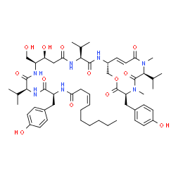 ChemSpider 2D Image | thalassospiramide A6 | C55H81N7O13