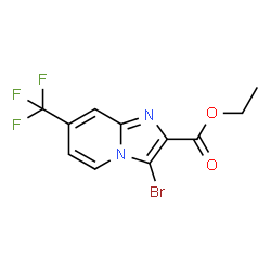 ChemSpider 2D Image | Ethyl 3-bromo-7-(trifluoromethyl)imidazo[1,2-a]pyridine-2-carboxylate | C11H8BrF3N2O2