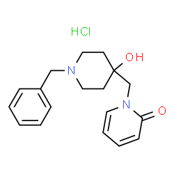 ChemSpider 2D Image | 1-[(1-BENZYL-4-HYDROXYPIPERIDIN-4-YL)METHYL]PYRIDIN-2-ONE HYDROCHLORIDE | C18H23ClN2O2