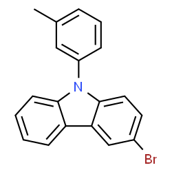 ChemSpider 2D Image | 3-Bromo-9-(3-methylphenyl)-9H-carbazole | C19H14BrN